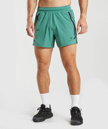 Pantalones Cortos Gymshark Apex 5" Perform Hombre Verde | CO 3880LIS